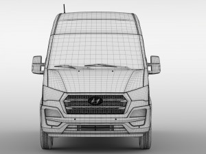 hyundai h350 minibus swb 2017 3D Model