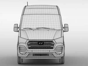 hyundai h350 minibus swb 2017 3D Model
