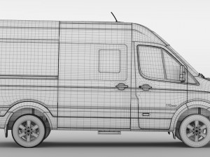 hyundai h350 minibus swb 2017 3D Model