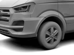 hyundai h350 minibus swb 2017 3D Model