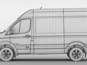 hyundai h350 minibus swb 2017 3D Model