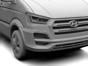 hyundai h350 minibus swb 2017 3D Model