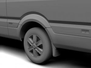 hyundai h350 van lwb 2017 3D Model
