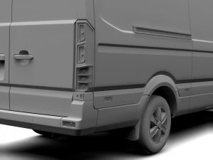 hyundai h350 van lwb 2017 3D Model