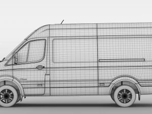 hyundai h350 van lwb 2017 3D Model