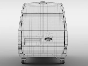 hyundai h350 van lwb 2017 3D Model