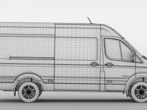hyundai h350 van lwb 2017 3D Model