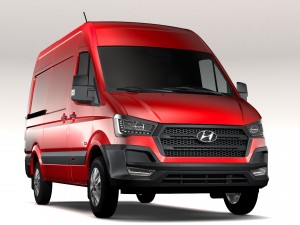 hyundai h350 van swb 2017 3D Model