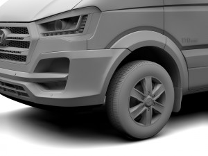 hyundai h350 van swb 2017 Model 3D