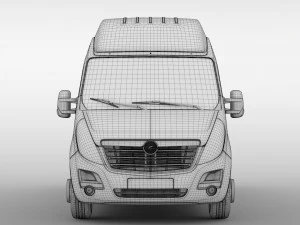 opel movano l4h3 van 2016 3D Model