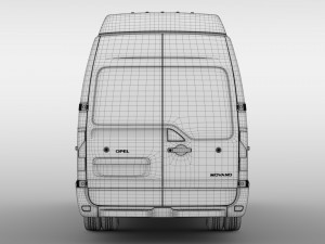 opel movano l4h3 van 2016 3D 模型