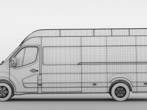 opel movano l4h3 van 2016 3D 模型