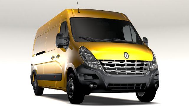 renault master l3h2 van 2010 Modèle 3D .c4d .max .obj .3ds .fbx .stl .blend 