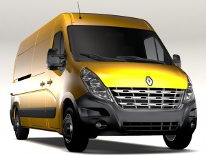 renault master l3h2 van 2010 3D Модель