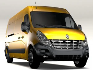 renault master l3h2 van 2010 3D Model