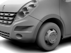 renault master l3h2 van 2010 3D Model