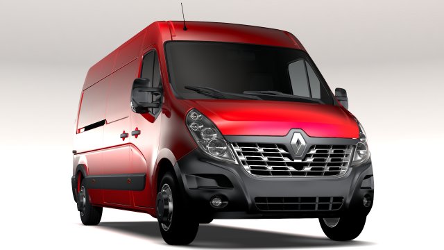 renault master l3h2 van 2017 3D Modell in Van und Minivan 3DExport