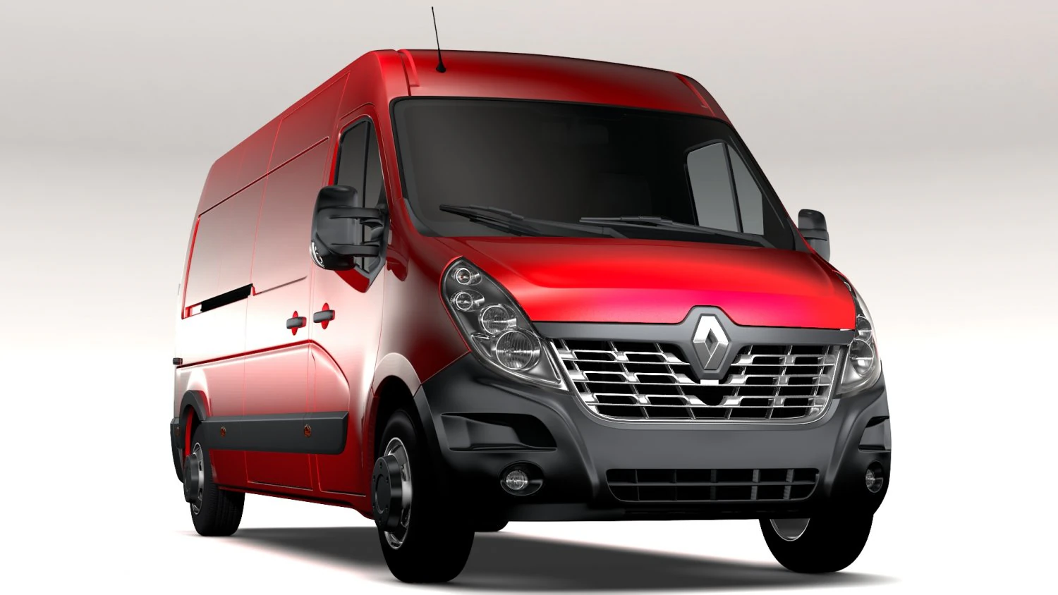 renault master l3h2 van 2017 3D Model .c4d .max .obj .3ds .fbx .stl .blend 