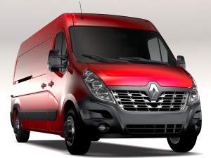 renault master l3h2 van 2017 3D Модель