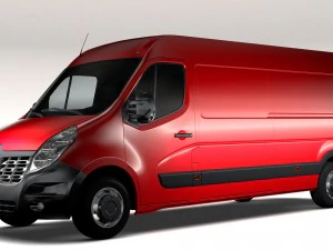 renault master l3h2 van 2017 3D Model