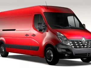 renault master l3h2 van 2017 3D Model