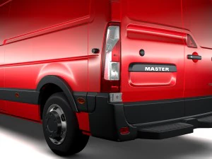 renault master l3h2 van 2017 3D Model