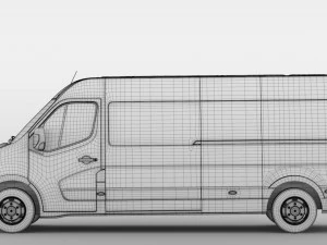 renault master l3h2 van 2017 3D Model