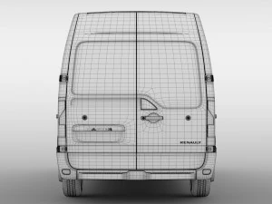 renault master l3h2 van 2017 3D Model