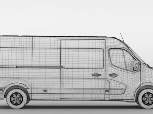 renault master l3h2 van 2017 3D Model