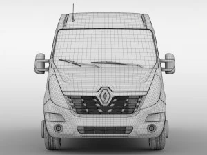 renault master l3h2 van 2017 3D Model