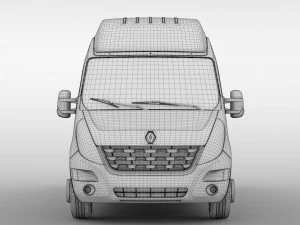renault master l4h3 van 2010 3D Model