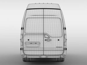 renault master l4h3 van 2010 3D Model