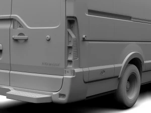renault master l4h3 van 2017 3D Model