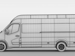 renault master l4h3 van 2017 Modelo 3D