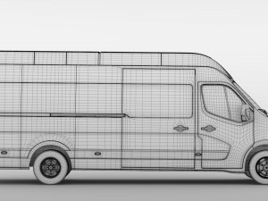 renault master l4h3 van 2017 Modelo 3D