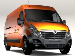 vauxhall movano l3h2 van 2016 3D 모델