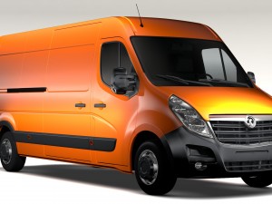 vauxhall movano l3h2 van 2016 Modelo 3D