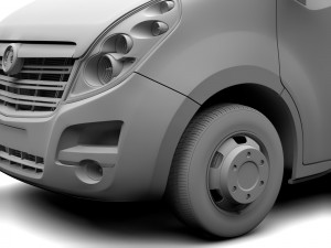 vauxhall movano l3h2 van 2016 Modelo 3D