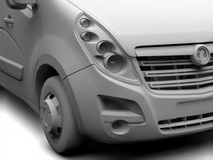 vauxhall movano l3h2 van 2016 Modelo 3D