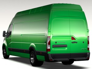 vauxhall movano l4h3 van 2016 Model 3D