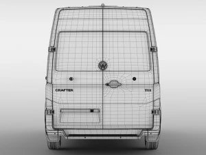 wv crafter van l2h2 2017 3D Model