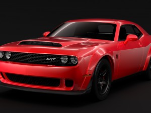 dodge challenger srt demon 2018 3D 模型