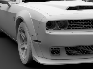 dodge challenger srt demon 2018 3D 模型