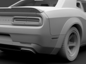 dodge challenger srt demon 2018 3D 模型