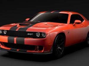 dodge challenger srt hellcat go mangoo 2017 3D Model