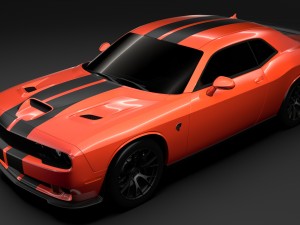dodge challenger srt hellcat go mangoo 2017 Modelo 3D