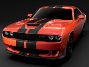 dodge challenger srt hellcat go mangoo 2017 Modelo 3D
