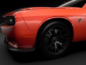 dodge challenger srt hellcat go mangoo 2017 Modelo 3D
