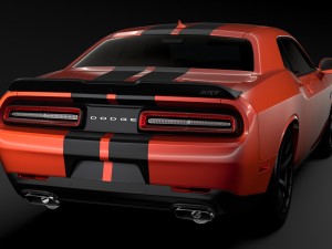 dodge challenger srt hellcat go mangoo 2017 Modelo 3D