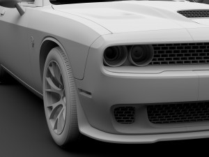 dodge challenger srt hellcat go mangoo 2017 Modelo 3D